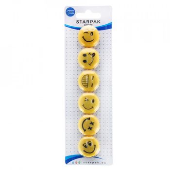 Magneti Emoticon, 30 mm, 6 buc/set - STARPAK