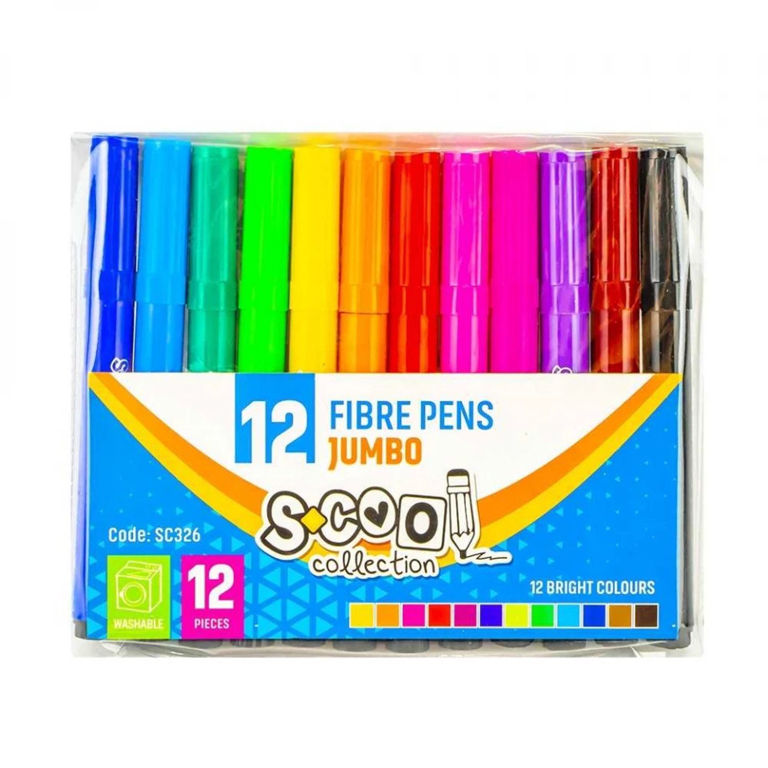 Carioca jumbo, 12 culori/cutie PVC - S-COOL fotografia produsului View 4 L