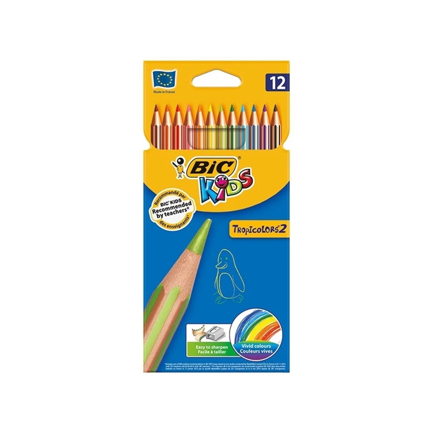 Creioane colorate Tropicolors set 12 - BIC fotografia produsului