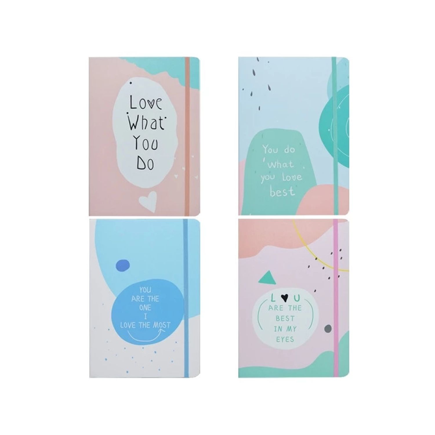Notes A5 cu elastic, 80 file, bleu/roz fotografia produsului