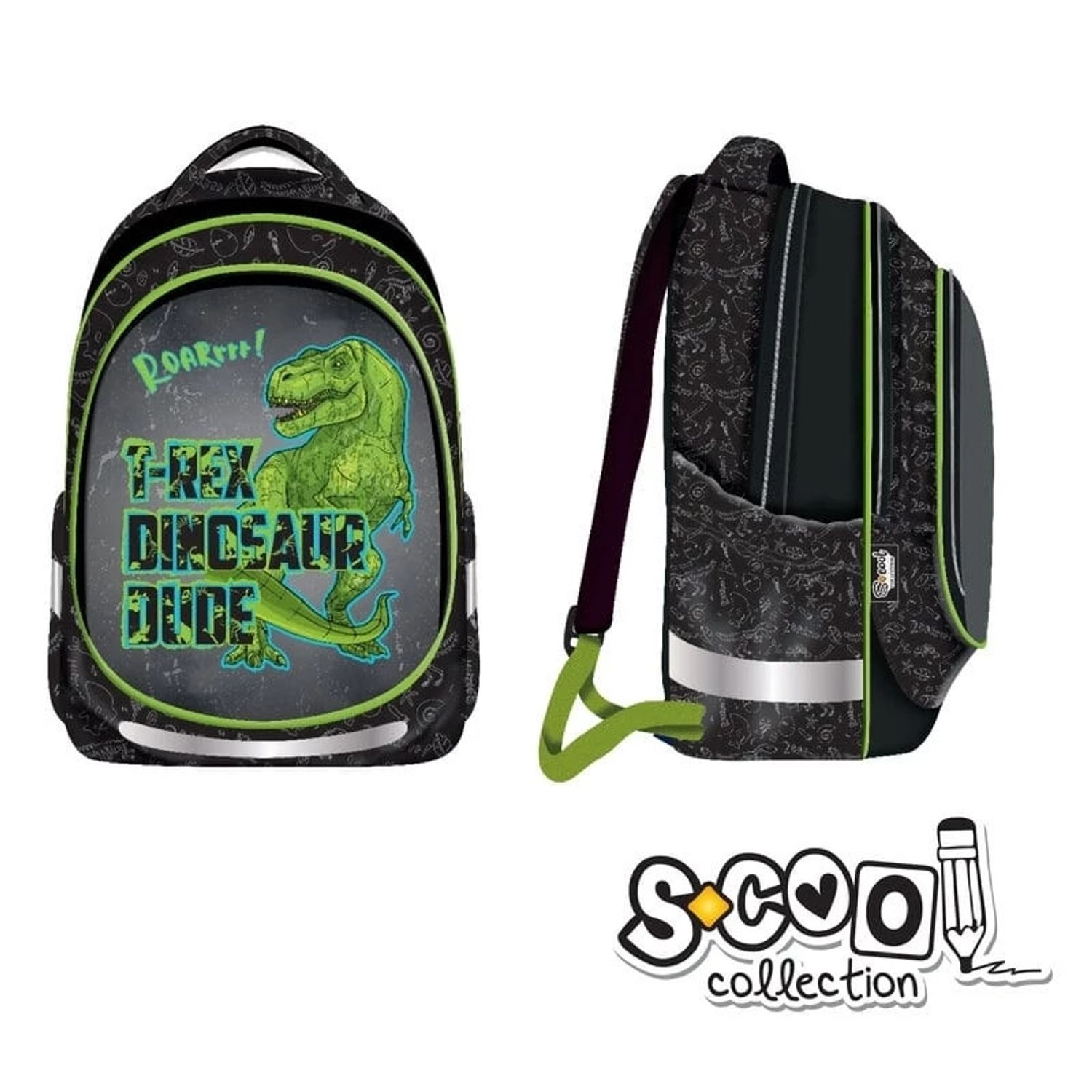 Ghiozdan anatomic light DINOSAUR, 41x28x21cm - S-COOL fotografia produsului