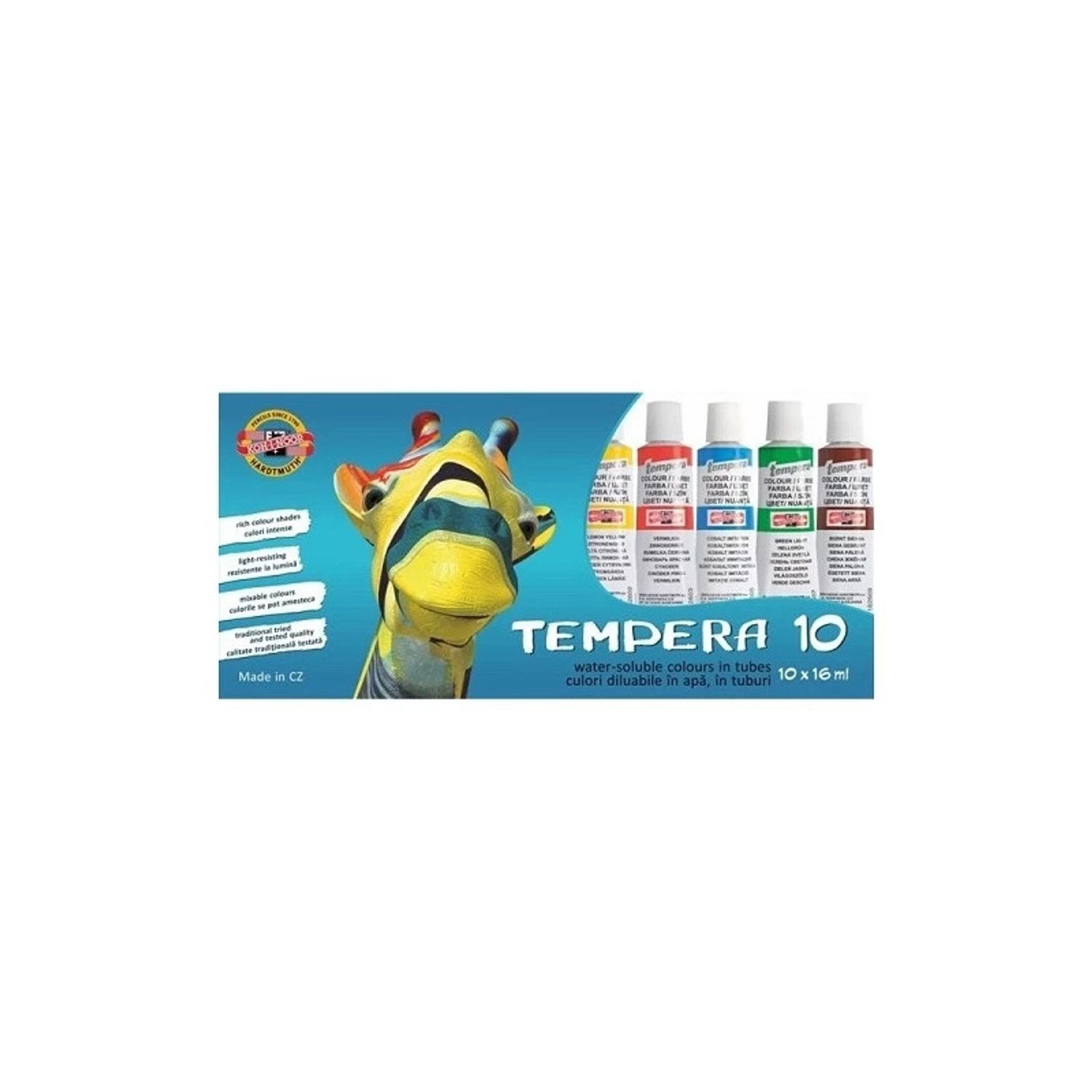 Tempera 16 ml 10 culori|set - Koh-I-Noor fotografia produsului