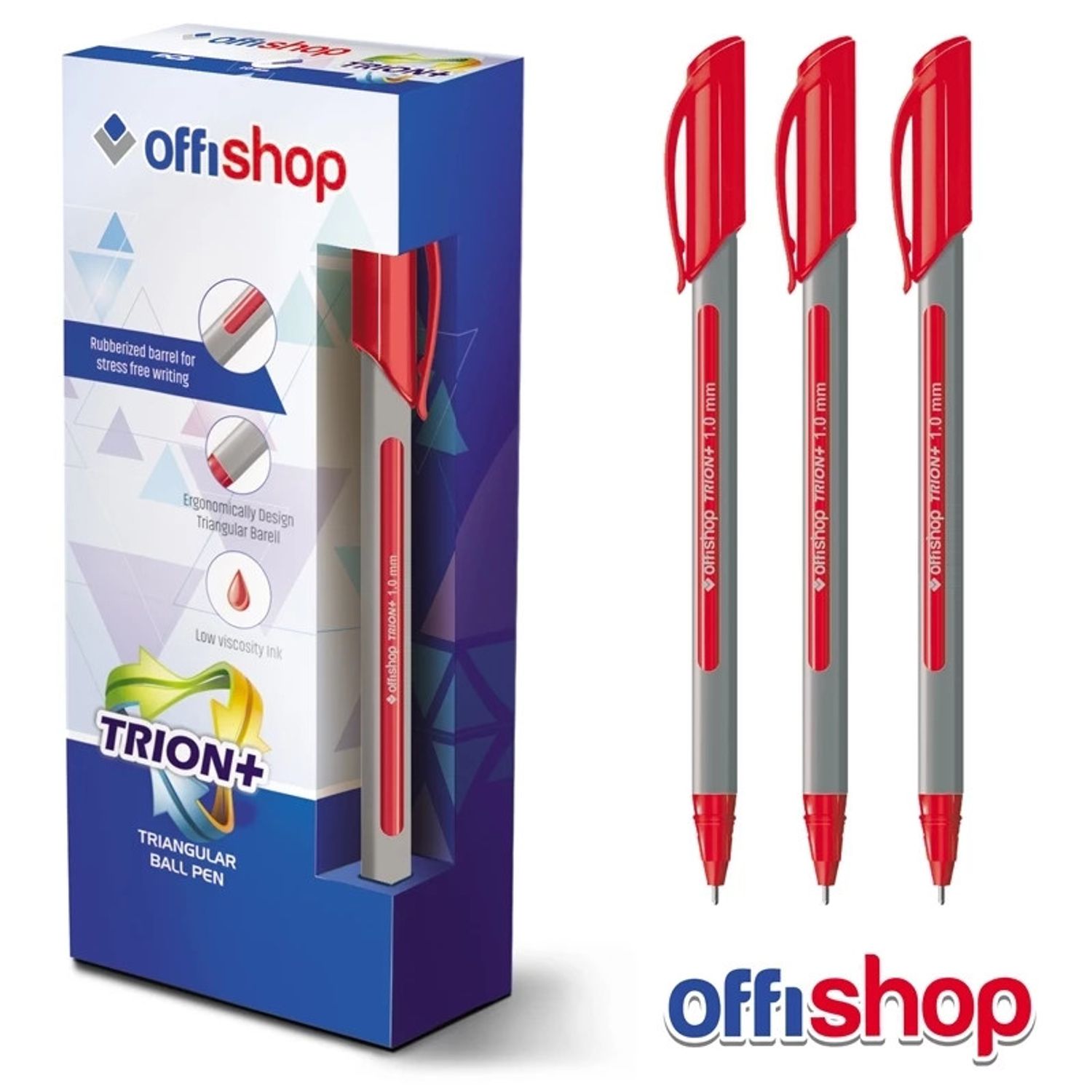 Pix triunghiular, Trion, mina rosie, 10/set - OFFISHOP fotografia produsului