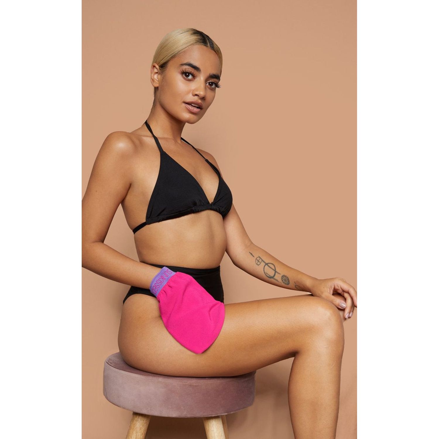 Manusa Profesionala Dubla SUNKISSED Double Sided pentru Exfolierea Pielii fotografia produsului View 3 L