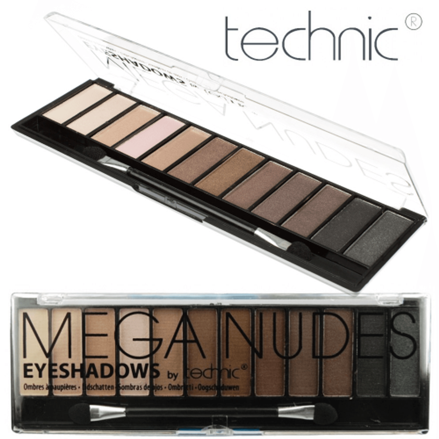 Trusa Profesionala Cu 12 Farduri Pigmentate TECHNIC Mega Nudes, 18g fotografia produsului View 2 L