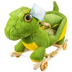 Balansoar pentru bebelusi, Dinozaur, lemn + plus, cu rotile fotografia produsului