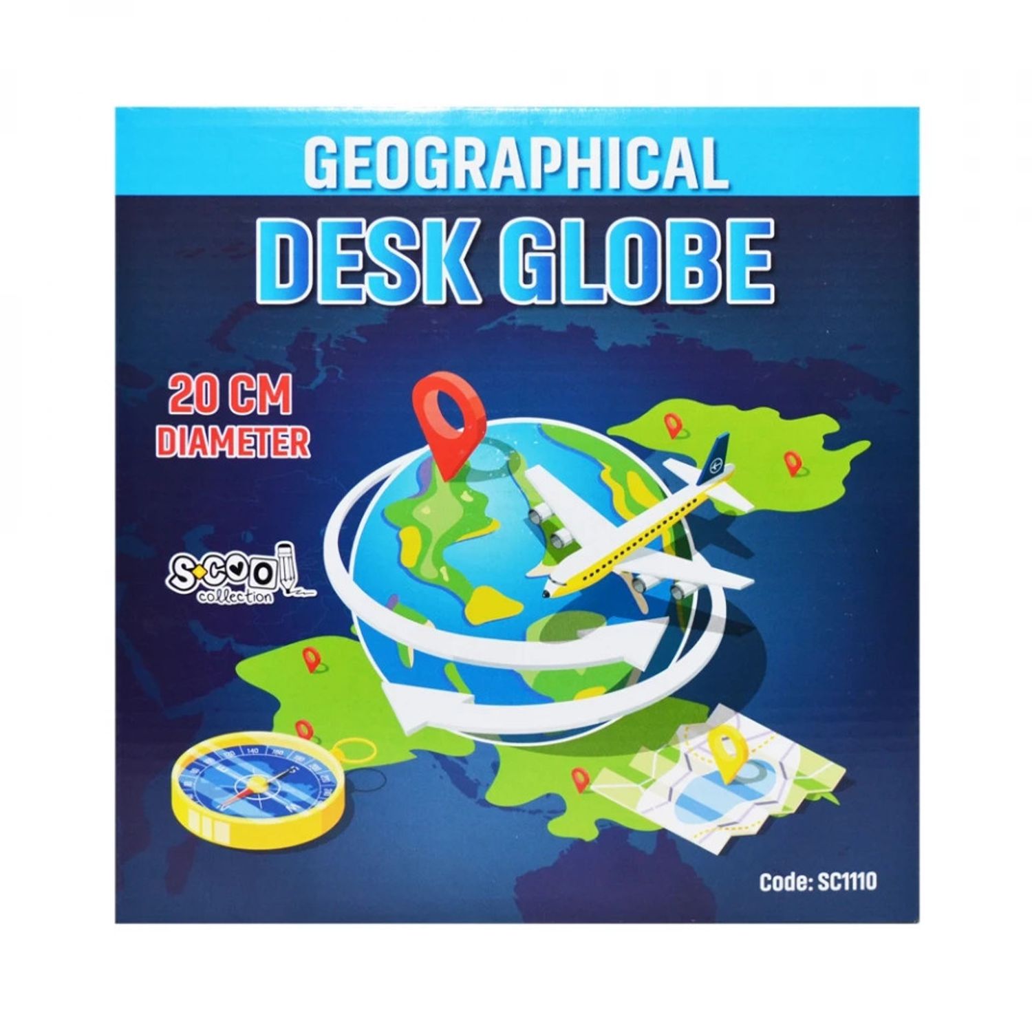 Glob pamantesc, 20 cm, PVC - S-COOL fotografia produsului View 2 L