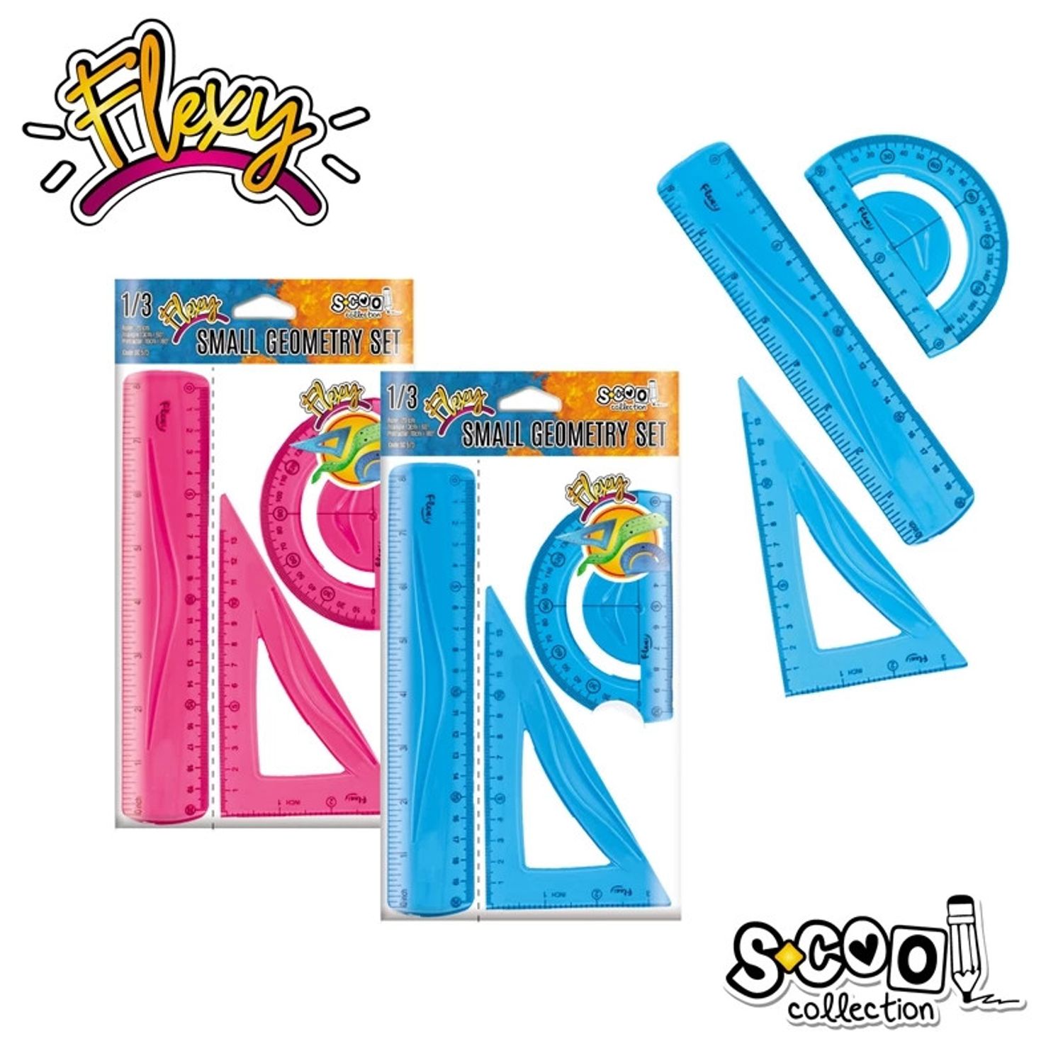 Trusa geometrie flexibila, 3 piese/set - S-COOL fotografia produsului View 2 L