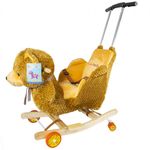 Balansoar pentru bebelusi, Ursulet, lemn + plus, cu rotile fotografia produsului View 2 S