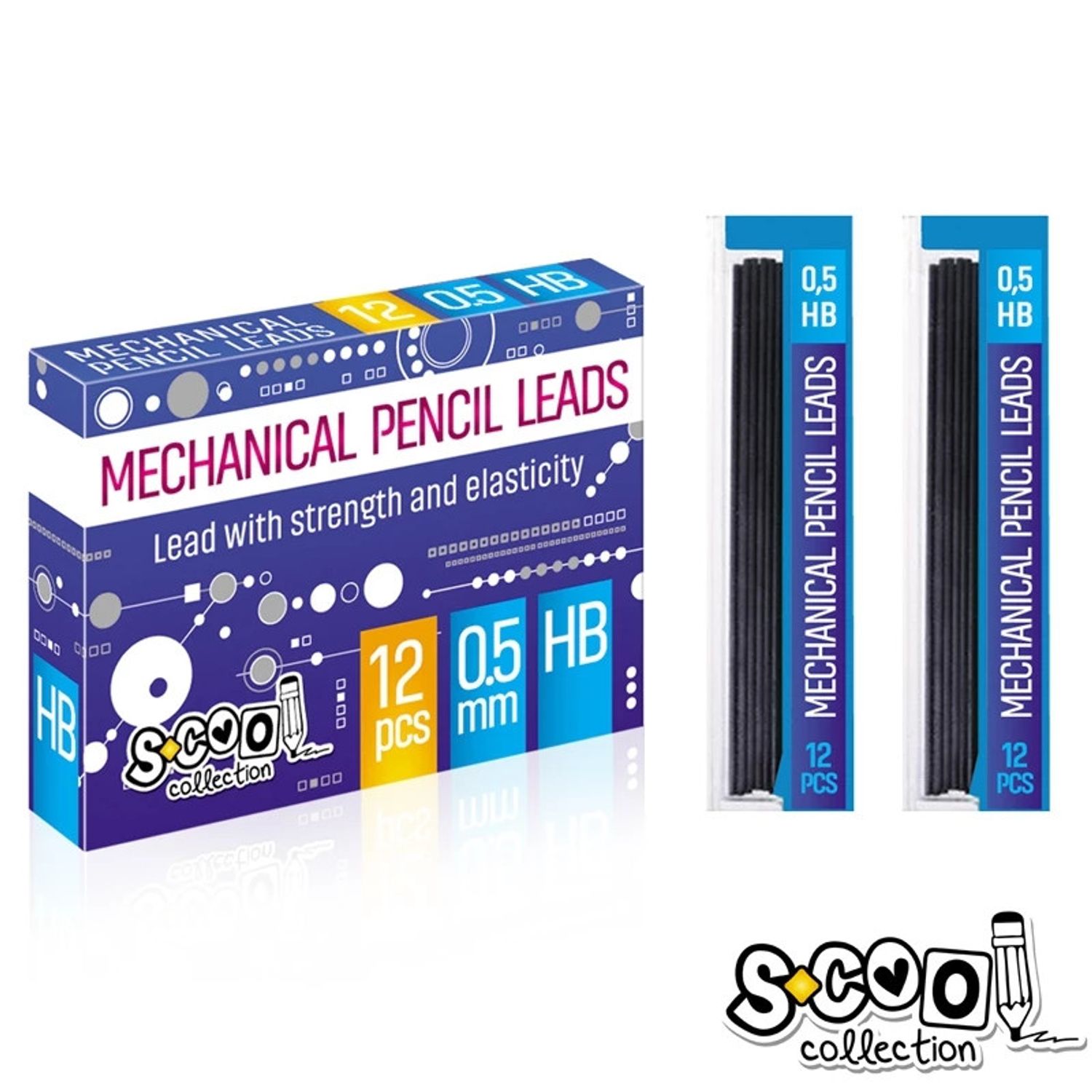 Mine creion mecanic 0,5mm, HB, 24 buc/set - S-COOL fotografia produsului View 2 L