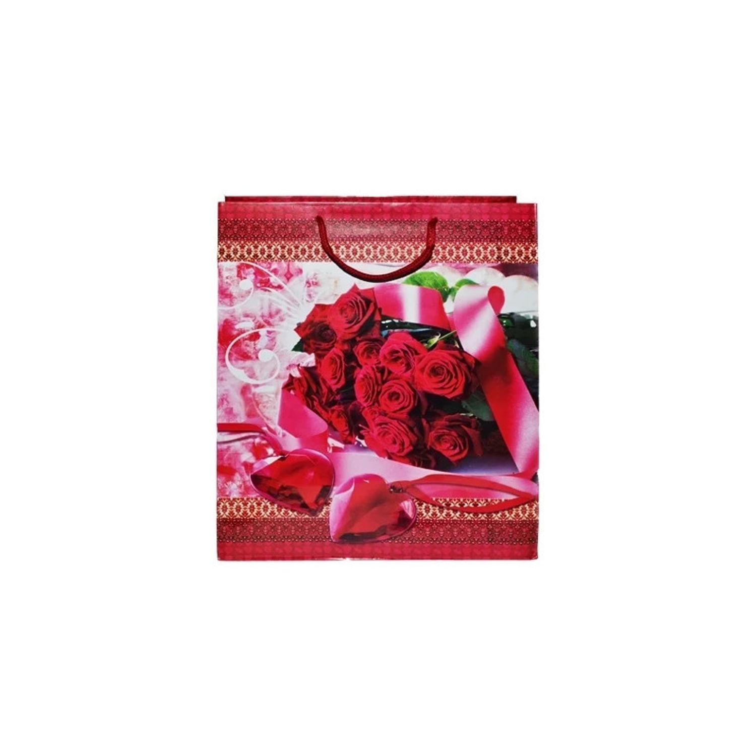Punga cadou cu flori, 26x32x10 cm fotografia produsului View 4 L