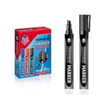 Marker permanent, tesit, negru, 12 buc/set - OFFISHOP fotografia produsului
