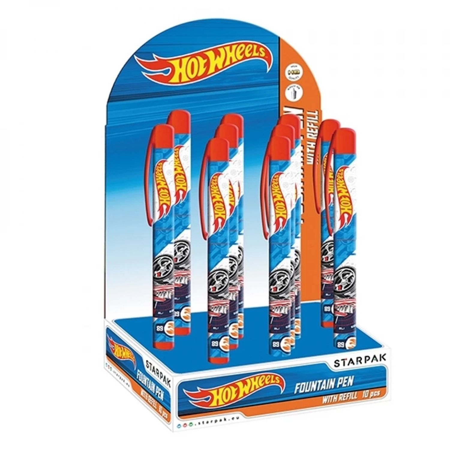 Stilou + 2 rezerve cerneala - Hot Wheels 10 buc|display - STARP fotografia produsului View 5 L