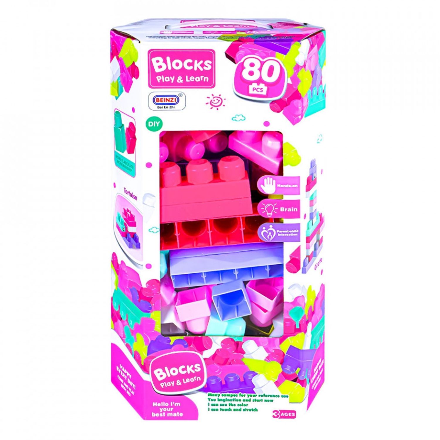 Cuburi constructii JUMBO, 80 piese/cutie fotografia produsului View 3 L