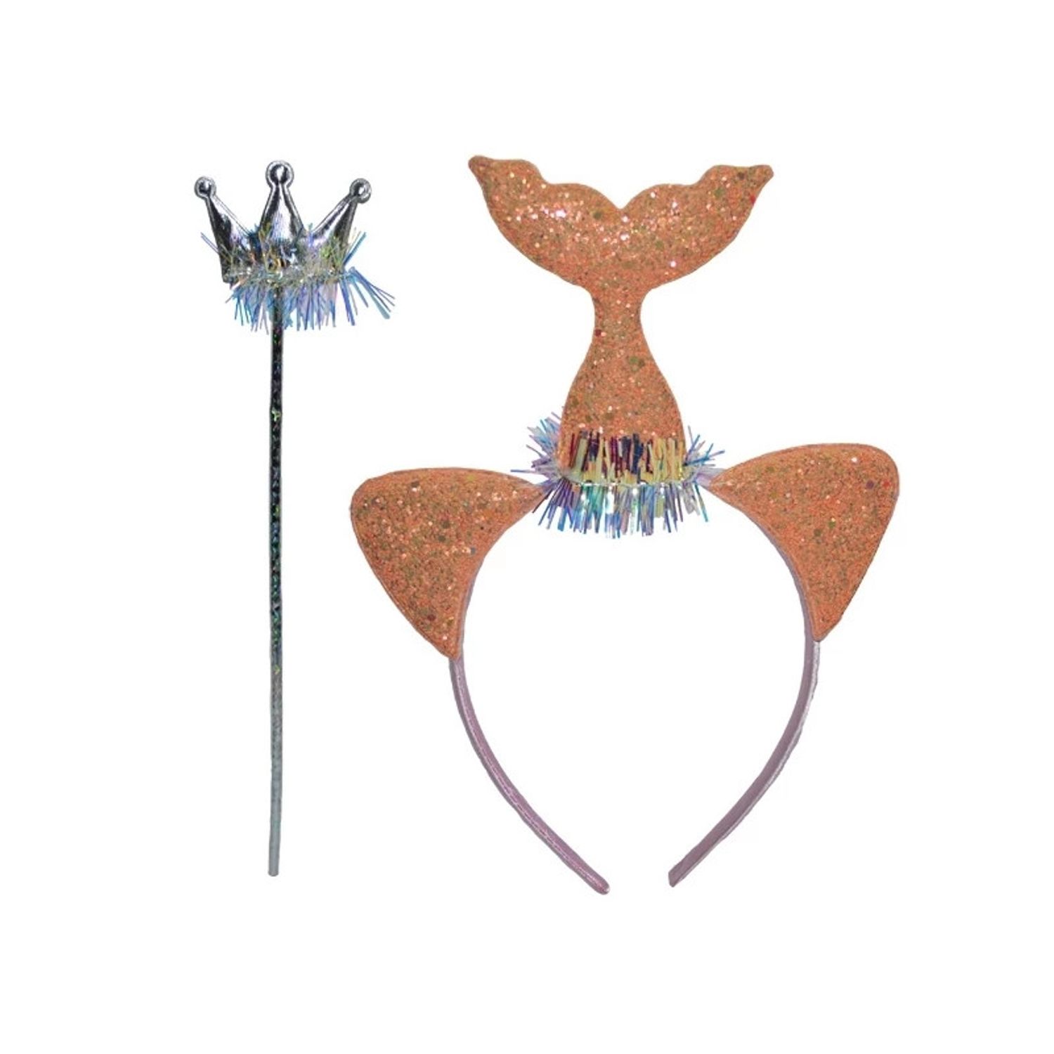 Set accesorii sirena: coronita, bagheta fotografia produsului