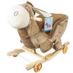 Balansoar pentru bebelusi, Magarus, lemn + plus, cu rotile, 60 cm fotografia produsului