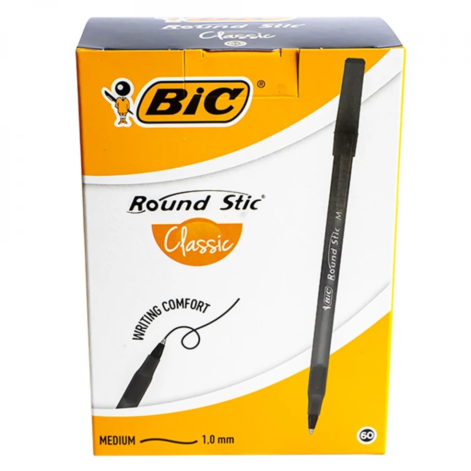 Pix fara mecanism BIC Round Stic, varf 1.0 mm, scriere neagra fotografia produsului View 3 L
