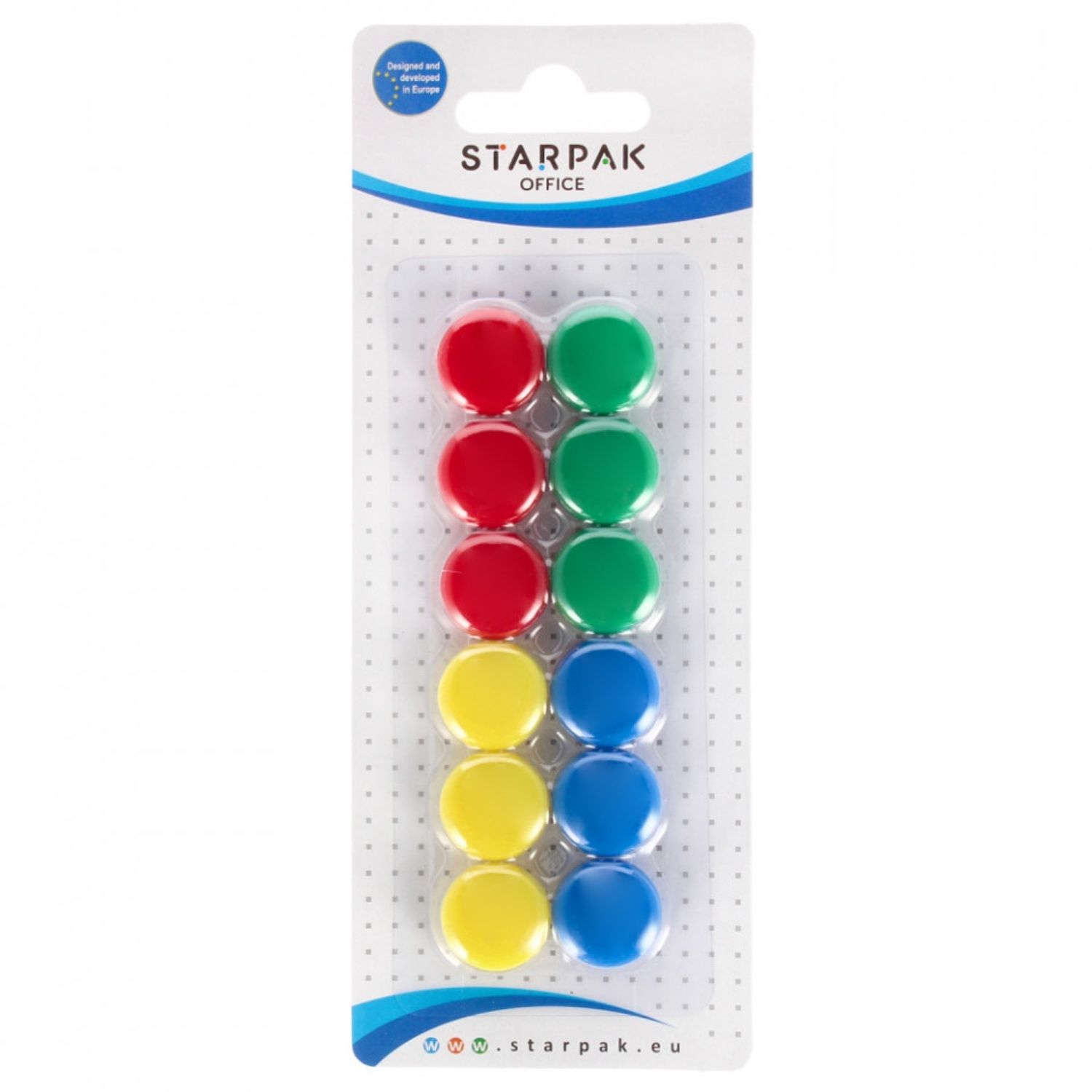 Magneti color, 22 mm, 12 buc/set - STARPAK fotografia produsului