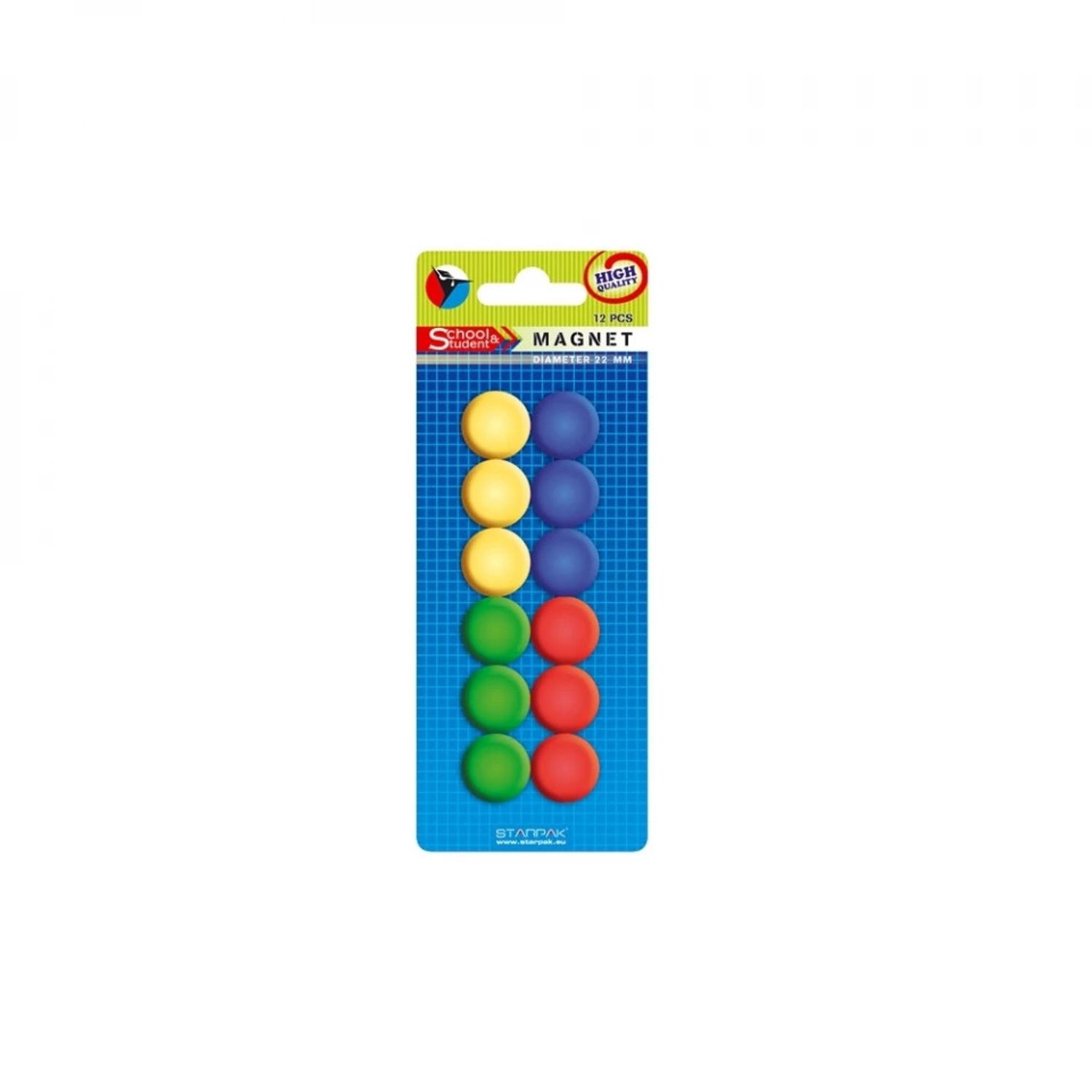 Magneti color, 22 mm, 12 buc/set - STARPAK fotografia produsului View 2 L