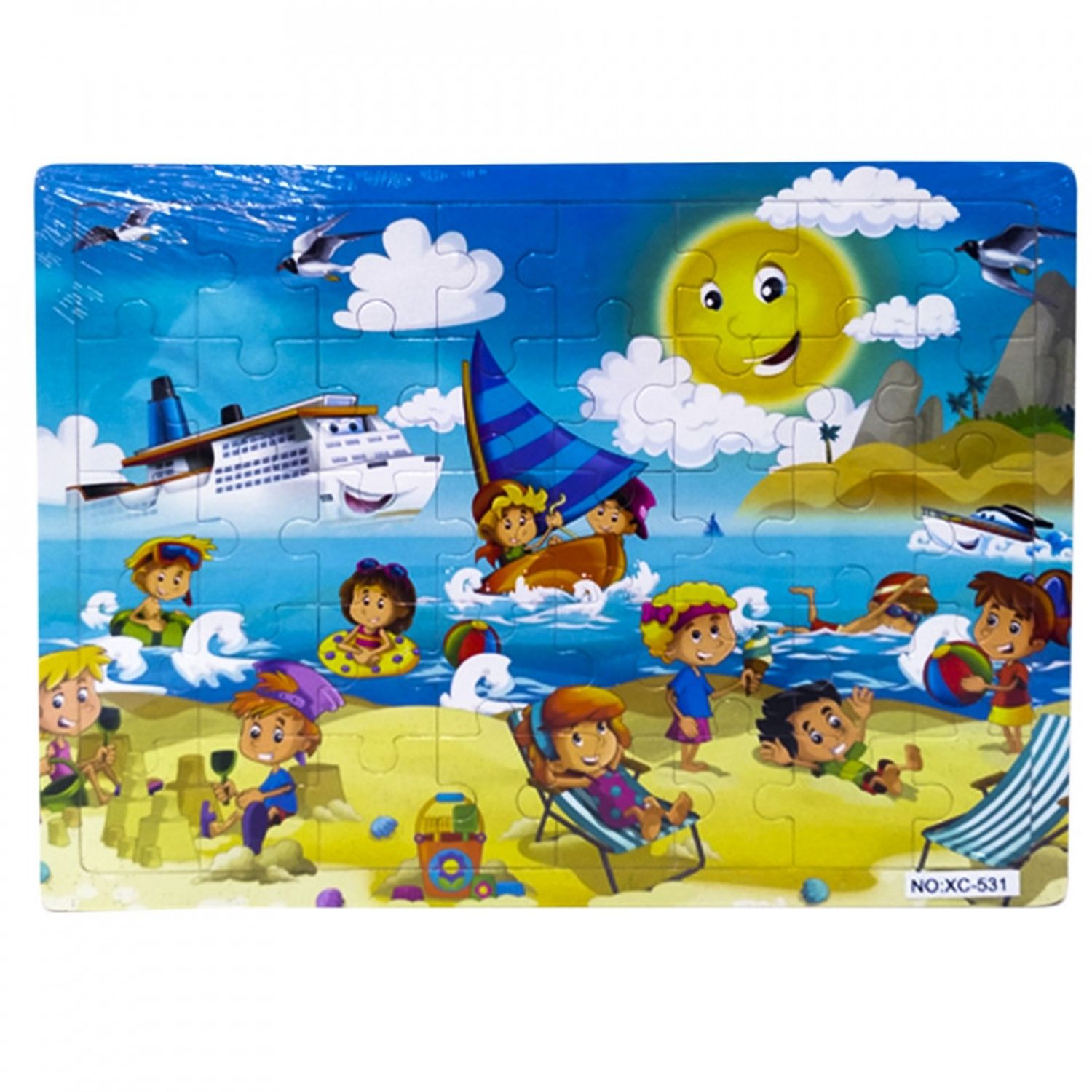 Puzzle lemn, 40 piese, Vacanta la mare fotografia produsului