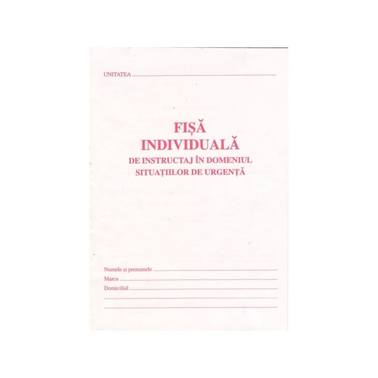 Fisa individuala PSI A5 fotografia produsului