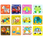 Puzzle din lemn, incastru, Animale/Vehicule fotografia produsului