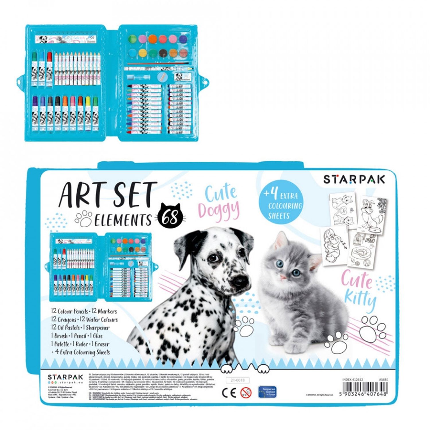 Trusa desen, 68 piese, Cuties - STARPAK fotografia produsului