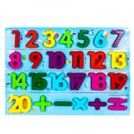Puzzle din lemn, incastru, Numere fotografia produsului