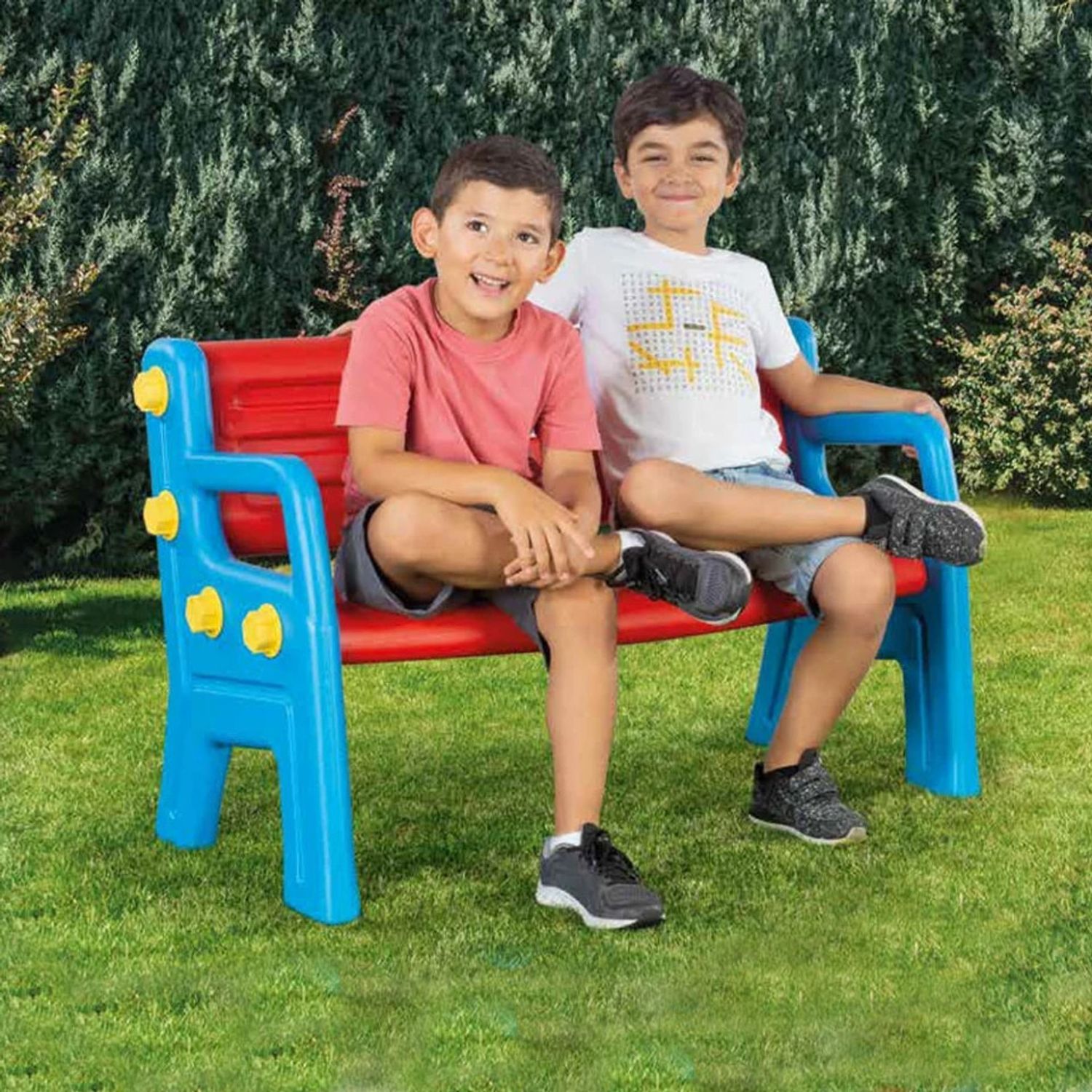 Bancuta, rosu+albastru, 67x109,5x50cm - Dolu fotografia produsului View 3 L