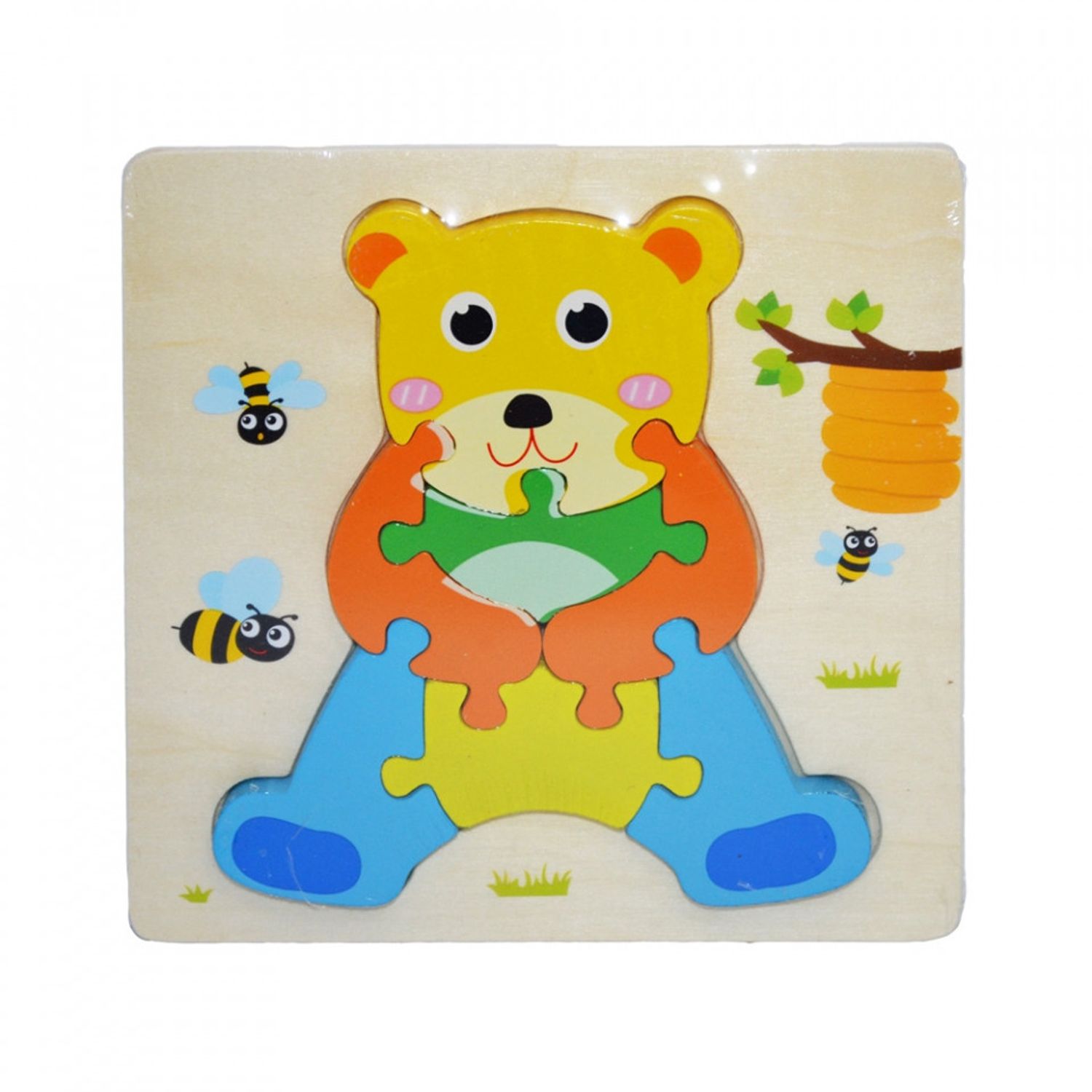 Puzzle lemn incastru, animale/insecte/vehicule fotografia produsului View 2 L