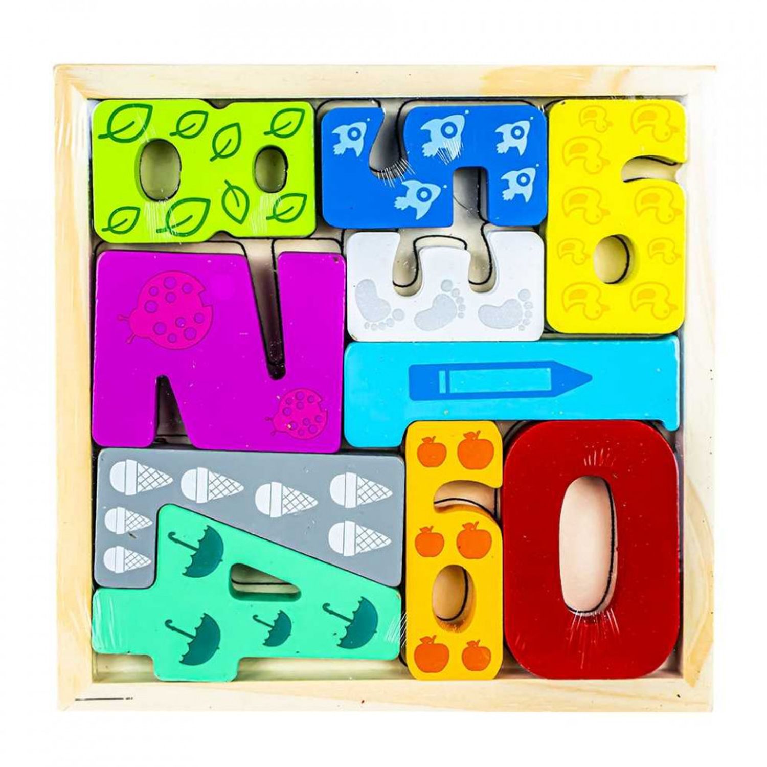 Puzzle din lemn, Tetris - Cifre fotografia produsului