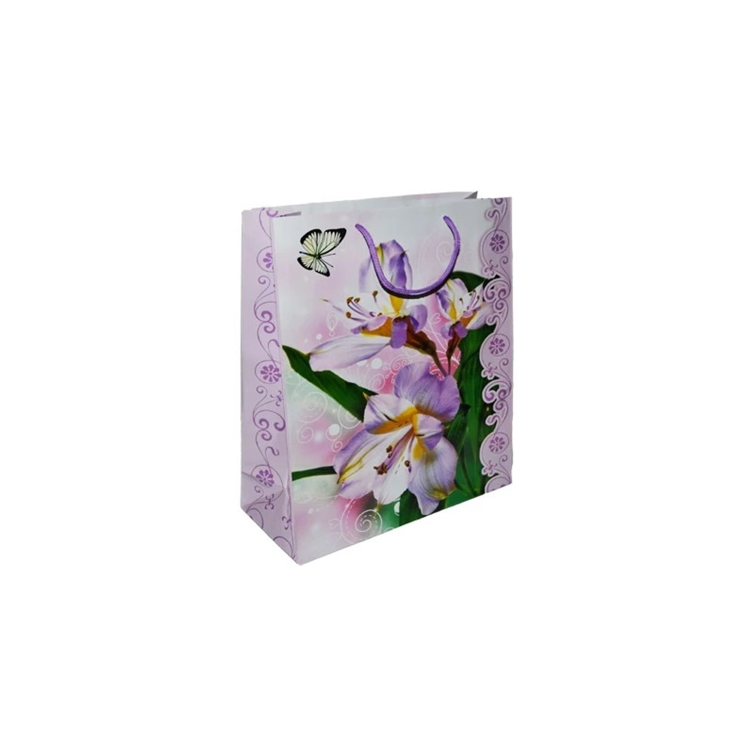 Punga cadou cu flori, 32x44x11 cm fotografia produsului View 2 L