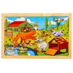 Puzzle lemn, 24 piese, Ferma animalelor 1 fotografia produsului