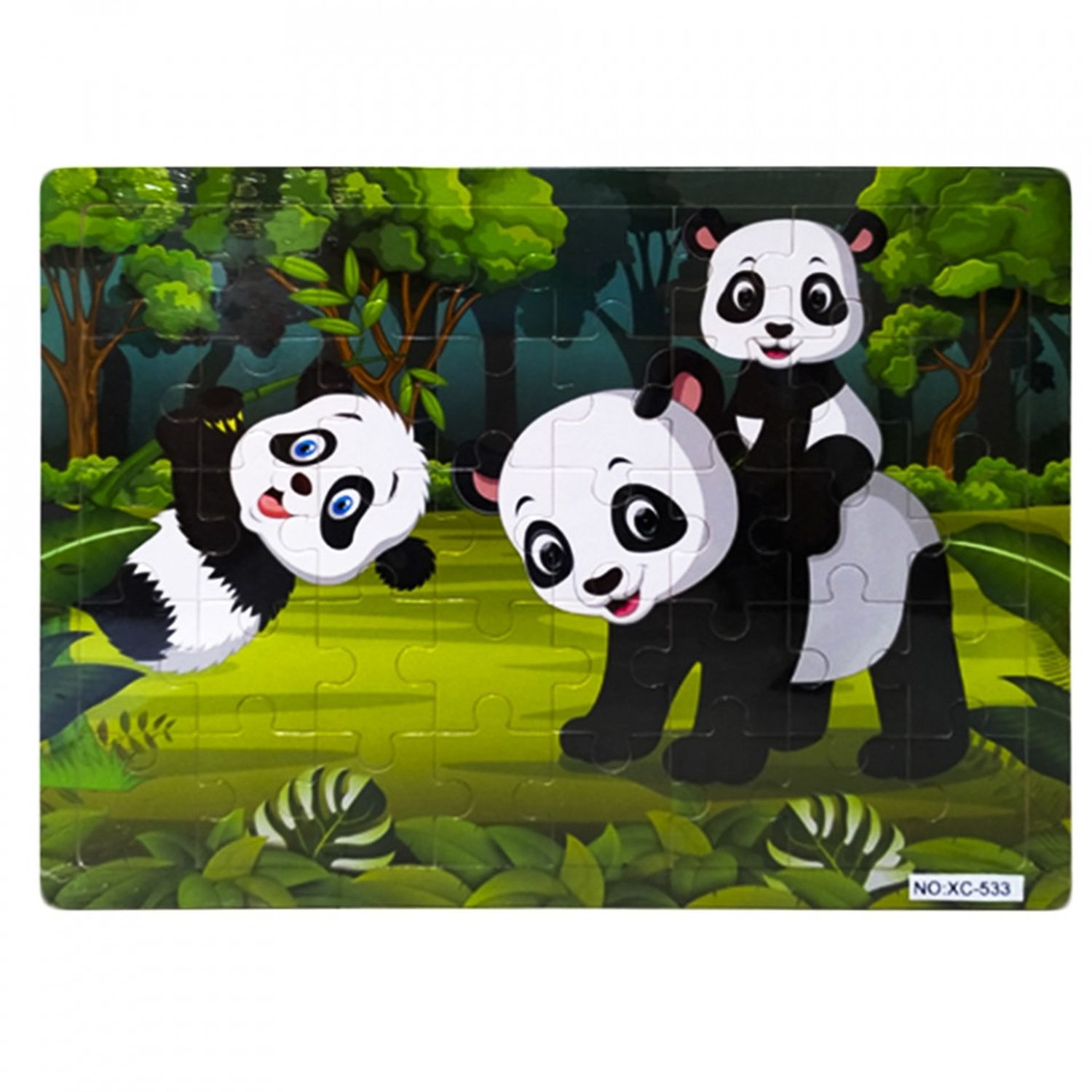 Puzzle lemn, 40 piese, Ursuleti panda fotografia produsului