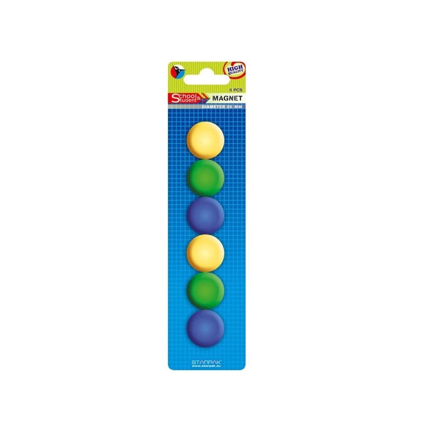Magneti color, 29 mm, 6 buc/set - STARPAK fotografia produsului