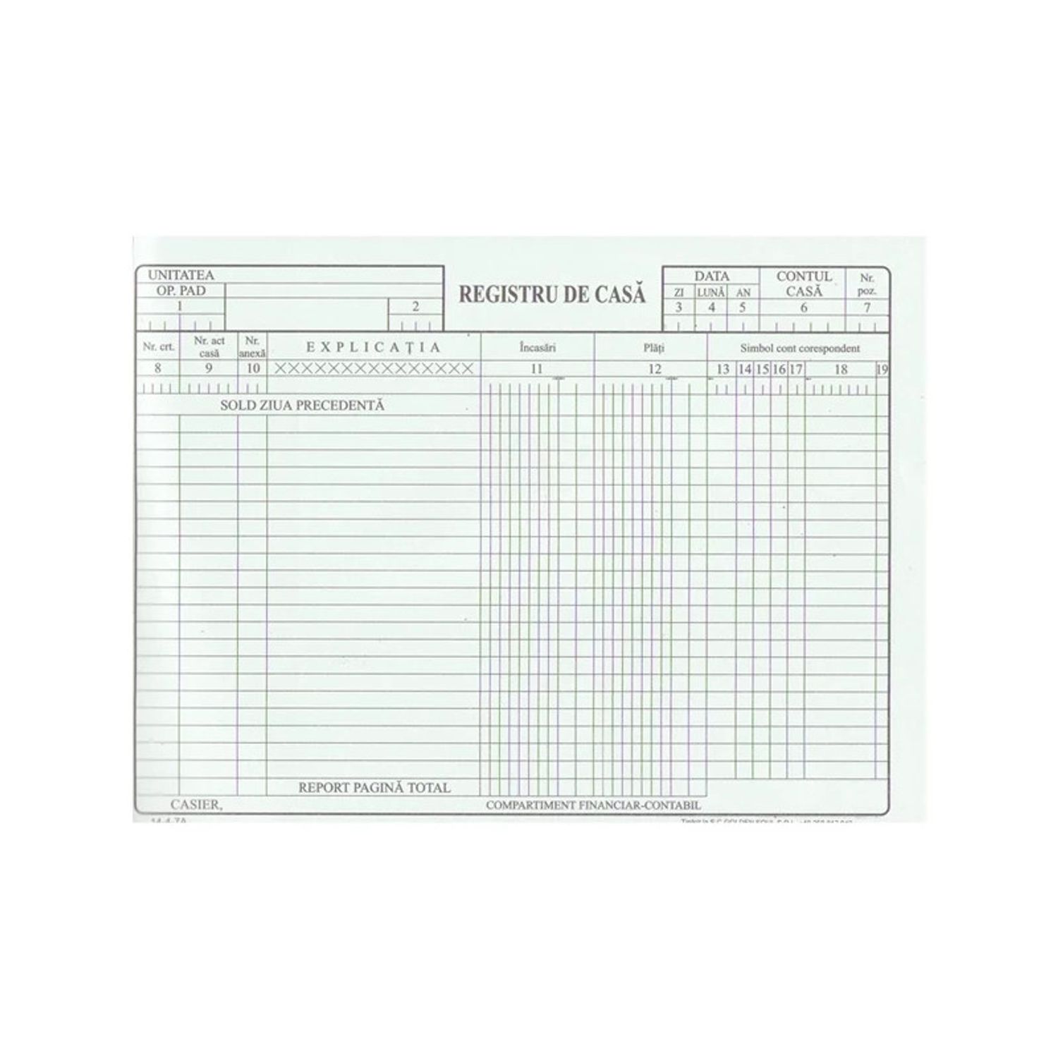 Registru de casa A4, 100 file, autocopiativ fotografia produsului