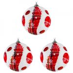 Globuri pom Craciun, 8 cm, 3 buc/set, D-21056 fotografia produsului