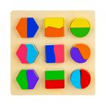 Puzzle din lemn, incastru, Forme geometrice, KXM-603 fotografia produsului