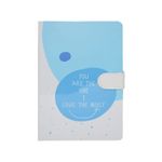 Notes A5 cu magnet, 144 file, bleu/roz fotografia produsului View 3 S