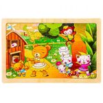 Puzzle lemn, 24 piese, Ferma animalelor 3 fotografia produsului