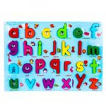 Puzzle din lemn, incastru, Litere minuscule fotografia produsului