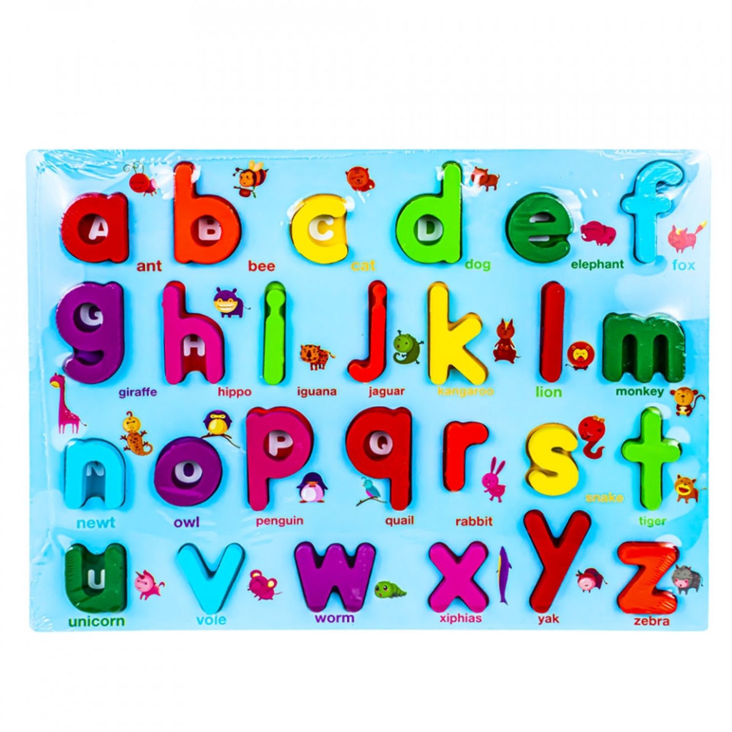 Puzzle din lemn, incastru, Litere minuscule fotografia produsului