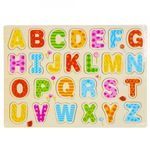 Puzzle din lemn, incastru, Litere majuscule fotografia produsului