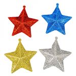 Ornament Craciun, Stea color, 7 cm, 4 buc/set fotografia produsului