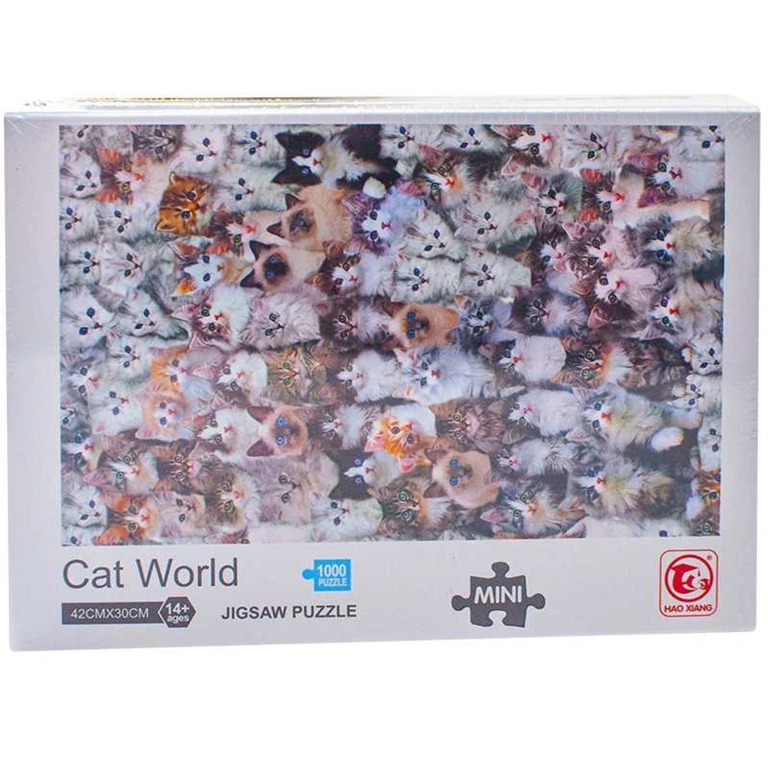 Puzzle carton mini, Lumea pisicilor, 1000 piese fotografia produsului View 2 L