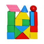 Forme geometrice din lemn, color fotografia produsului