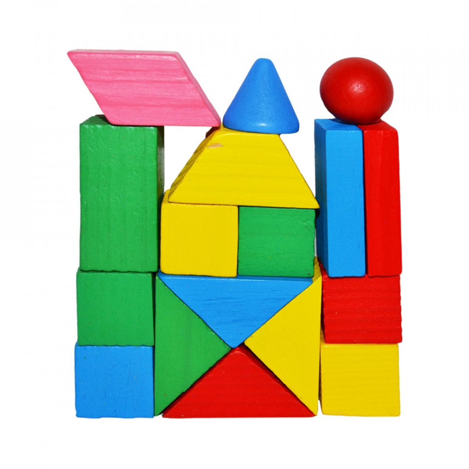 Forme geometrice din lemn, color fotografia produsului