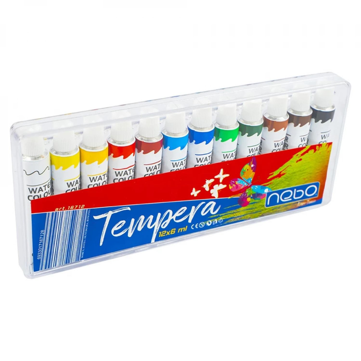 Tempera 6 ml, 12 culori/cutie - NEBO fotografia produsului View 5 L