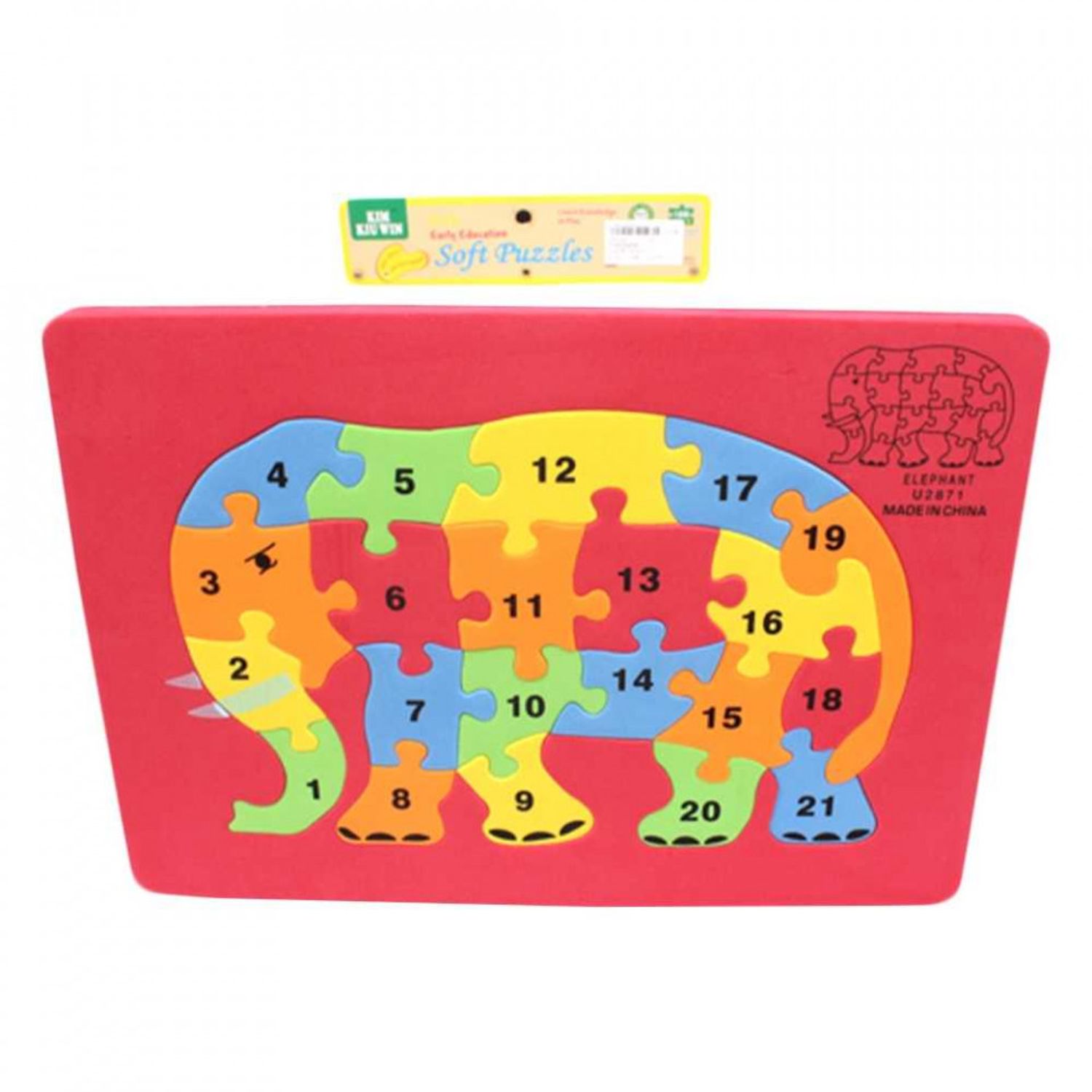 Puzzle EVA, incastru, Elefant fotografia produsului
