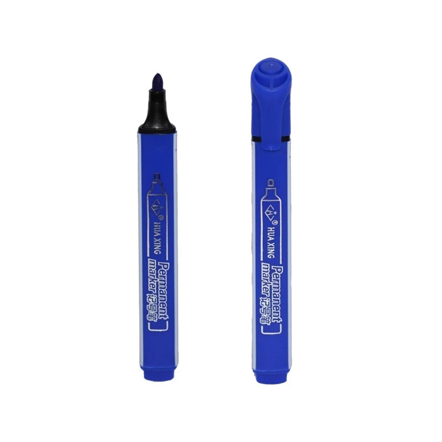 Marker permanent triunghiular albastru fotografia produsului